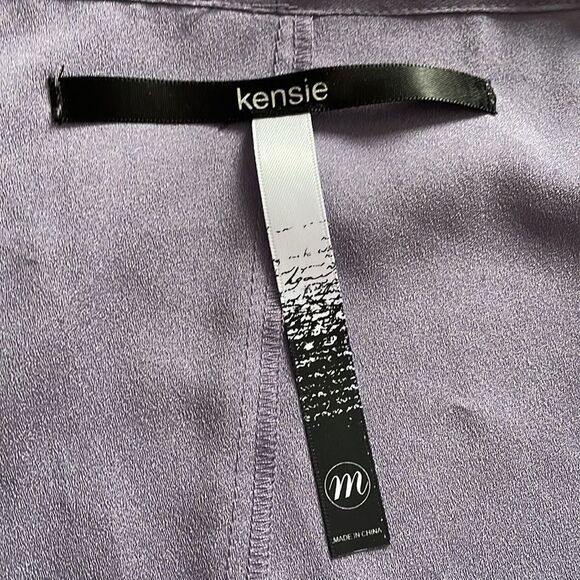 Kensie Purple Ruffle Short Sleeve Top - Picture 2 of 4